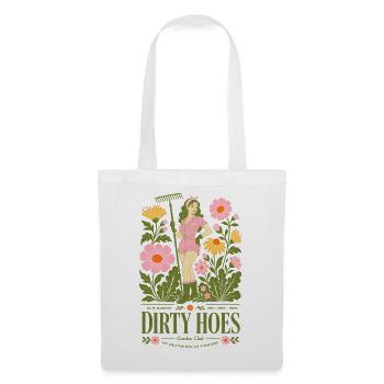 Dirty Hoes Organic Gardening Plantlaber - Stoffbeutel - Weiß - Vorne