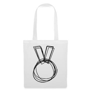 Medaille handgezeichnet - Stoffbeutel - Weiß - Vorne