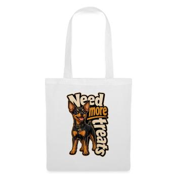 Zwergpinscher - Stoffbeutel - Weiß - Vorne