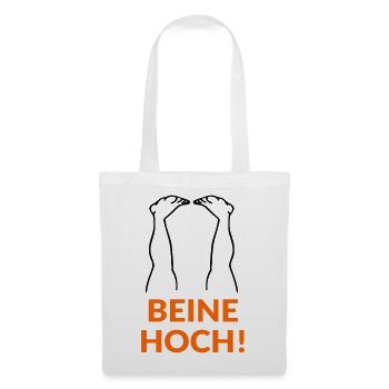 Motivation Beine Hoch - Stoffbeutel - Weiß - Vorne