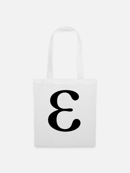 Epsilon griechischer Buchstabe - Stoffbeutel - Weiß