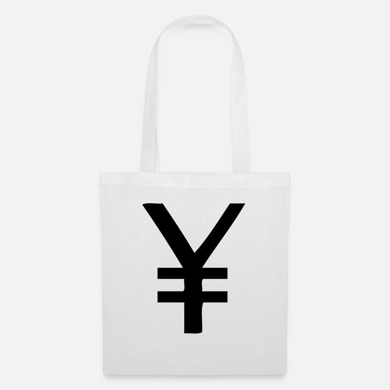 yen-zeichen - Stoffbeutel - Weiß