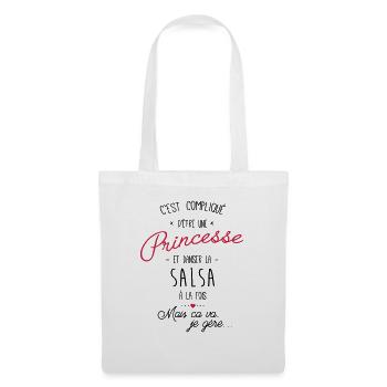 princesse et Salsa - Sac en tissu - blanc - Devant