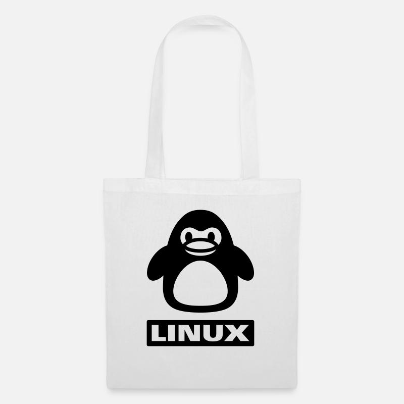 pinguin linux - Stoffbeutel - Weiß