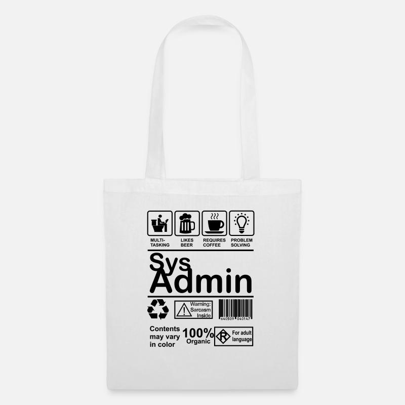 sysadmin - Stoffbeutel - Weiß