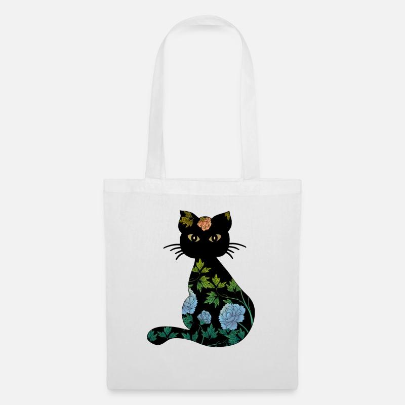 Katze - Stoffbeutel - Weiß