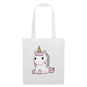 Idée cadeau Bébé Licorne - Sac en tissu - blanc - Devant