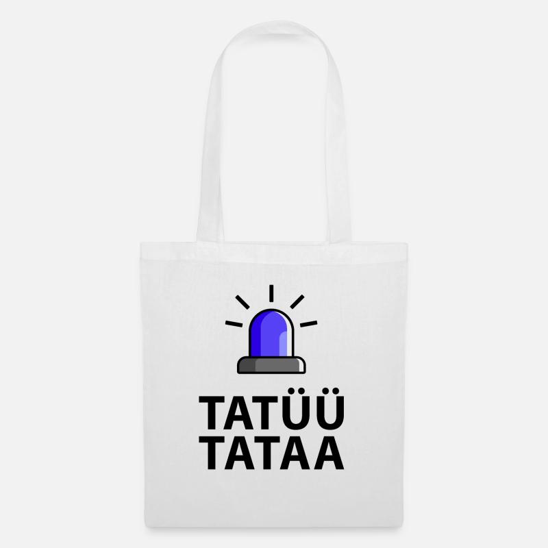 Tatüü Tataa Blaulicht - Stoffbeutel - Weiß