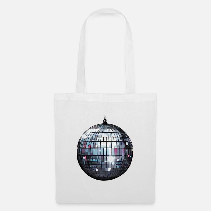 Disco ball - Stoffbeutel - Weiß