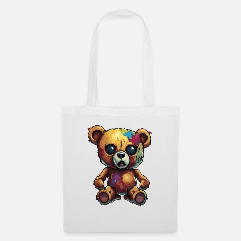 Teddybär / Kuscheltier / Stofftier / Geschenkidee - Stoffbeutel - Weiß