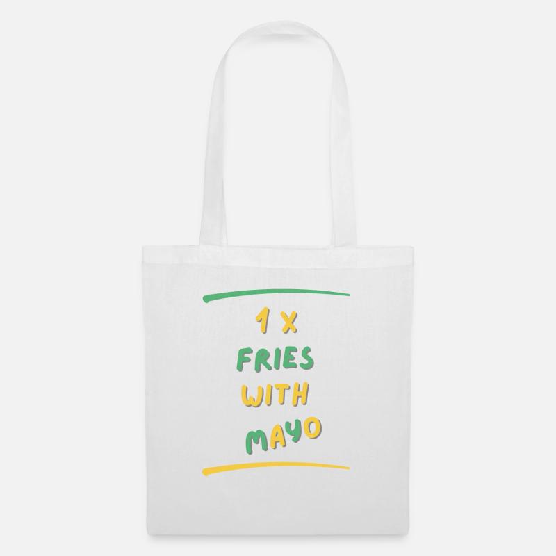 FRIES WITH MAYO - Stoffbeutel - Weiß