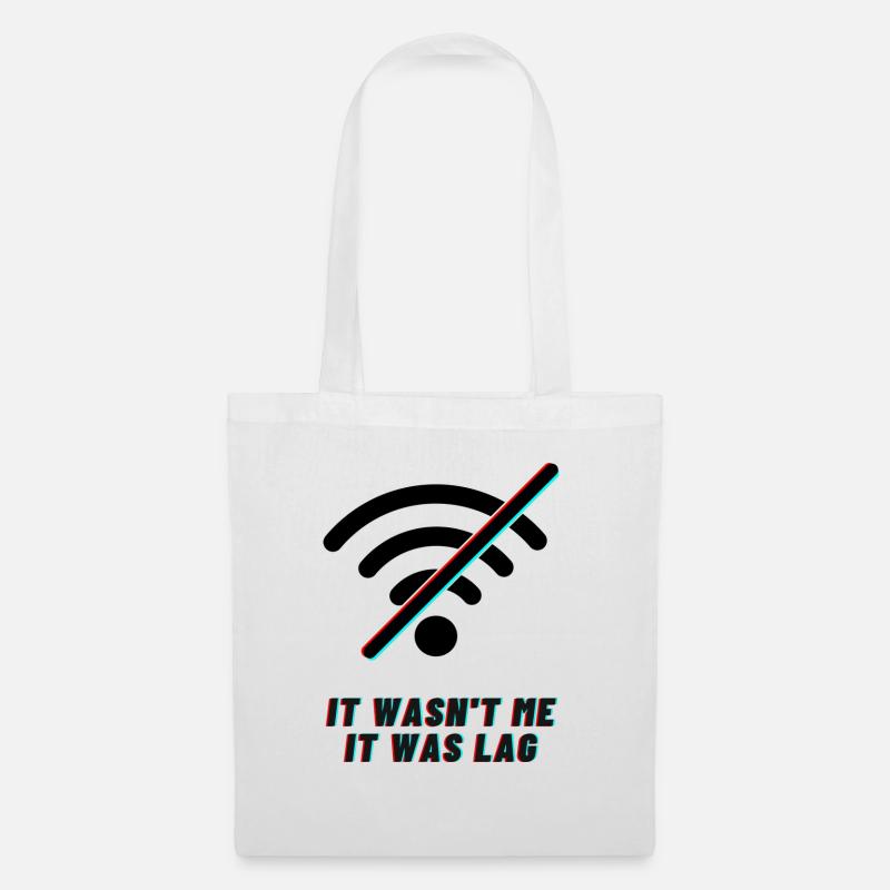 It wasn t me it was lag - Stoffbeutel - Weiß