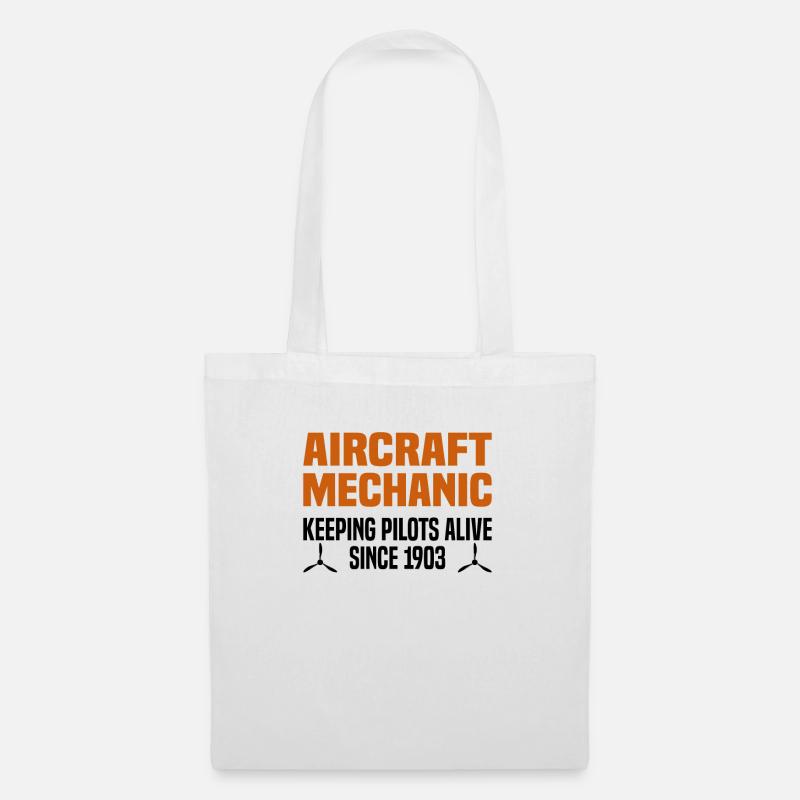 Aircraft Mechanic Aircraft Technician Engineer - Tote Bag - white