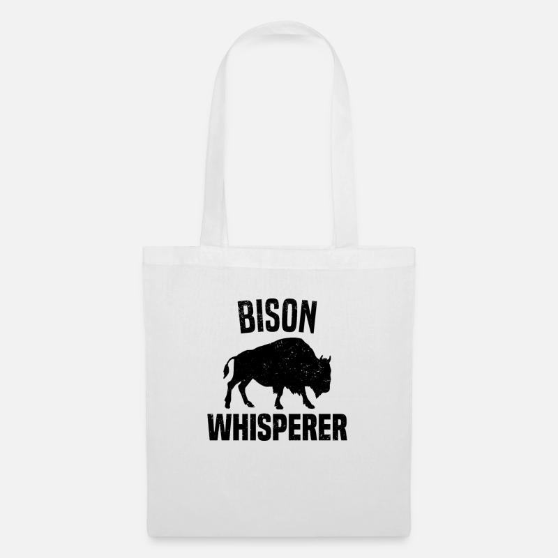 Büffel Bison Ochse Indianer Amerikanisch - Stoffbeutel - Weiß