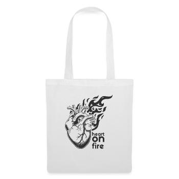 Heart on fire - Sac en tissu - blanc - Devant