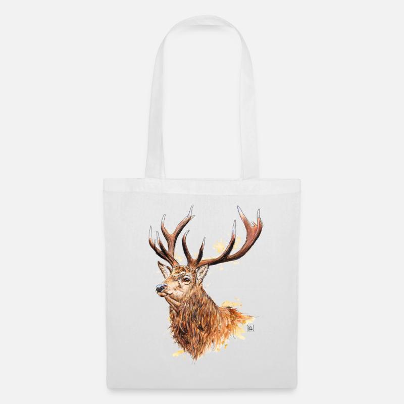 Hirsch | stag - Stoffbeutel - Weiß