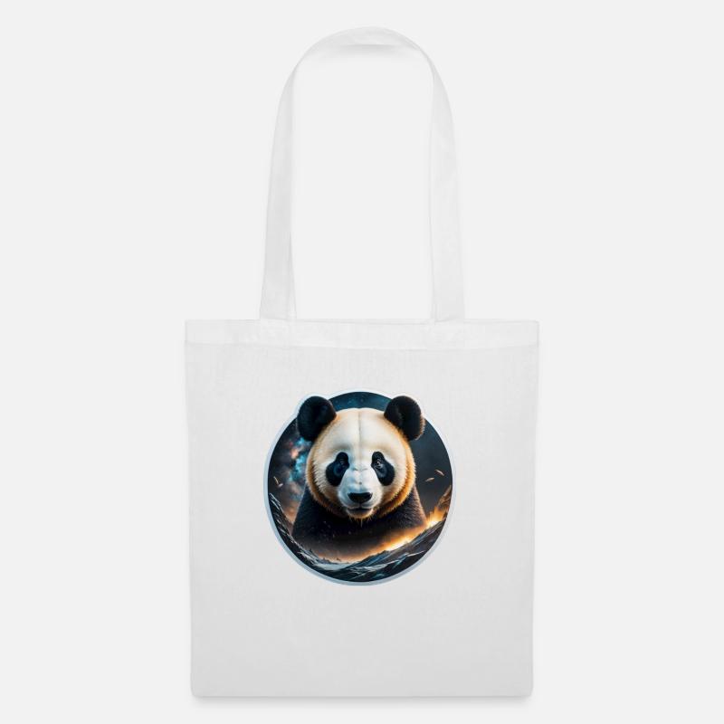 Panda - Stoffbeutel - Weiß