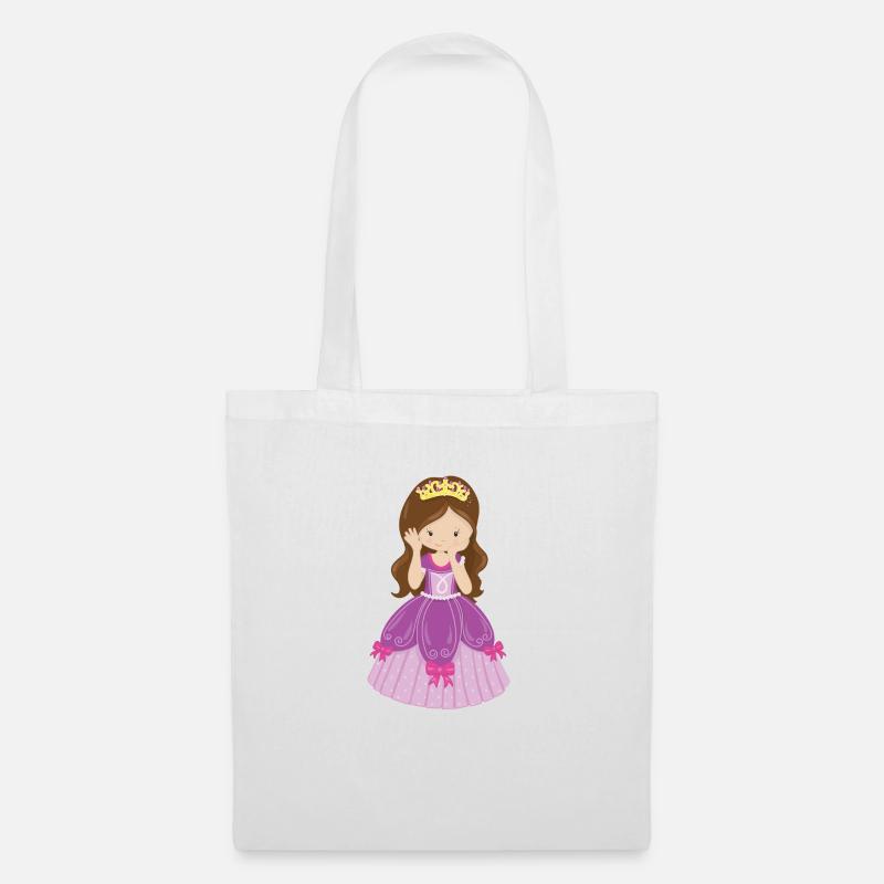 Maedchen Prinzessin Princess Schloss Geschenk - Stoffbeutel - Weiß