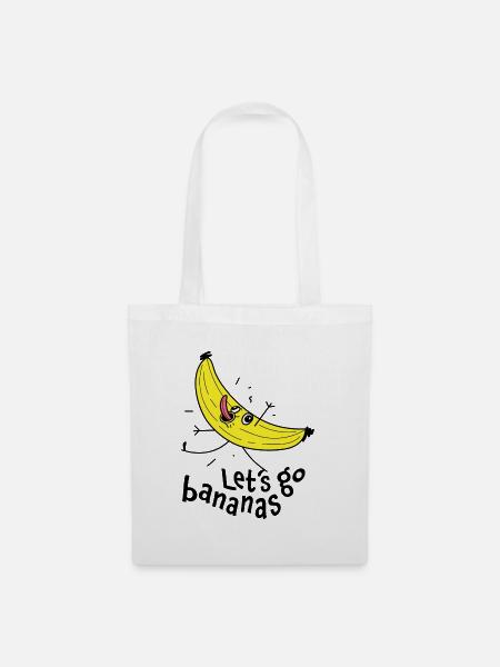 Let‘s go bananas – Lasst uns ein wenig durchdrehen - Stoffbeutel - Weiß