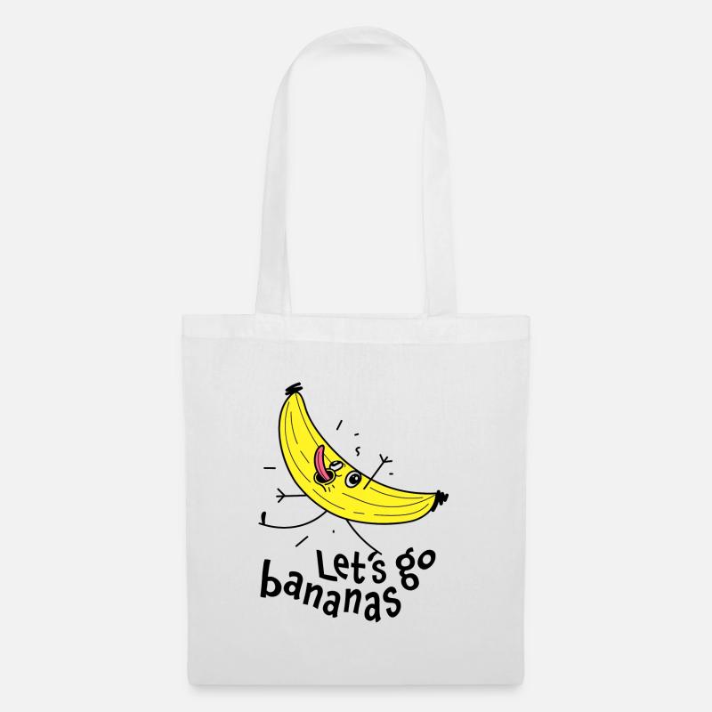 Let‘s go bananas – Lasst uns ein wenig durchdrehen - Stoffbeutel - Weiß