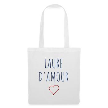 LAURE d'amour - COEUR - Sac en tissu - blanc - Devant