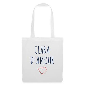 CLARA D'AMOUR - COEUR - Sac en tissu - blanc - Devant