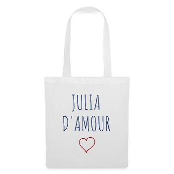 JULIA D'AMOUR - COEUR - Sac en tissu - blanc - Devant