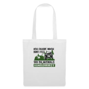 Geländewagen Offroad Jeep 4x4 Reisefahrzeug - Stoffbeutel - Weiß - Vorne