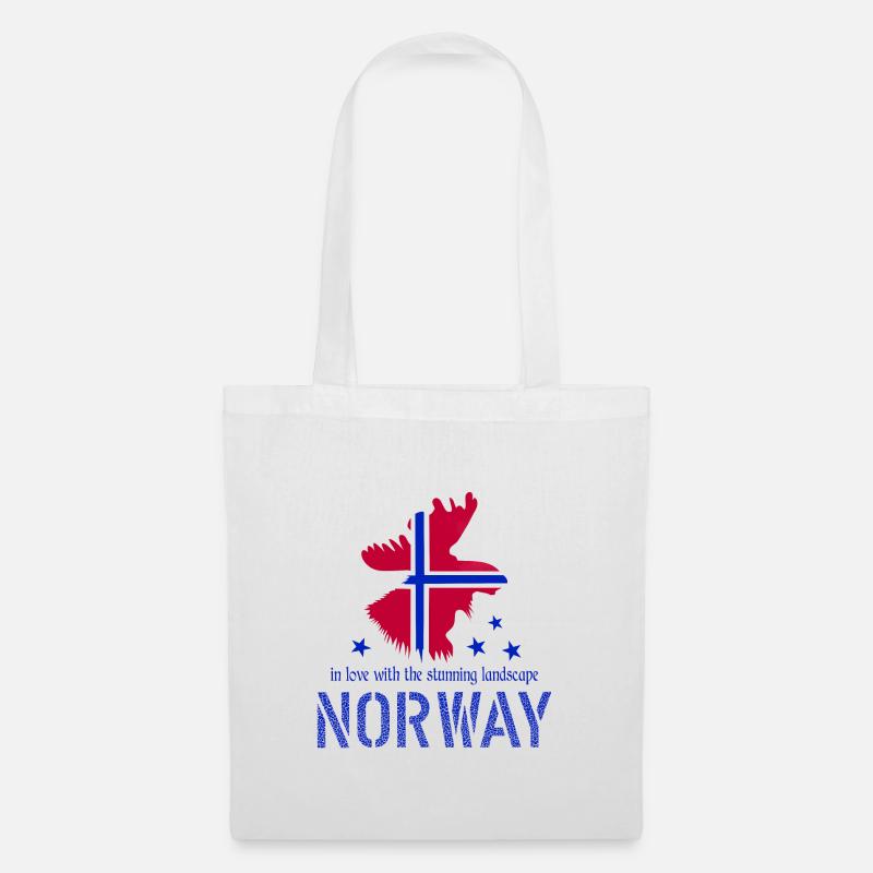 Norwegen Norge - Stoffbeutel - Weiß
