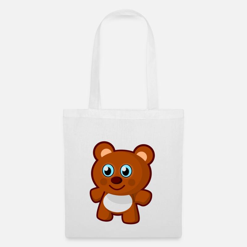 Teddybär - Stoffbeutel - Weiß