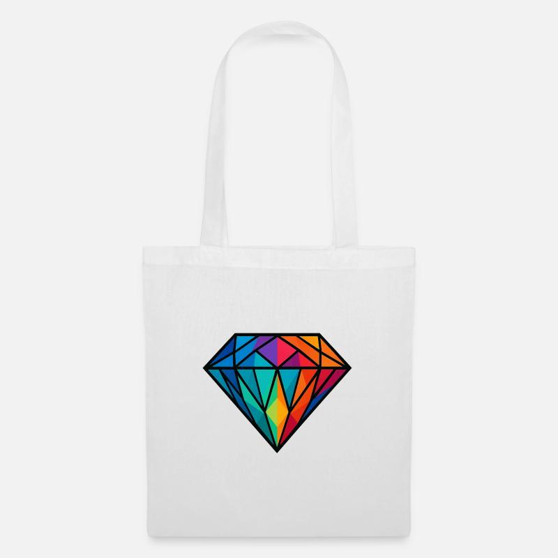 Diamant - Stoffbeutel - Weiß