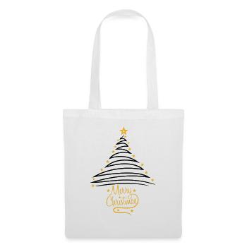 logo fir tree christmas tree fir starry happy - Tote Bag - white - Front