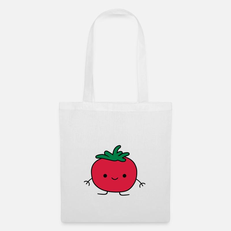 Tomate Doodle - Stoffbeutel - Weiß
