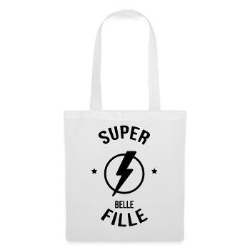belle-fille / beau-fils / beau fils / belle fille - Sac en tissu - blanc - Devant