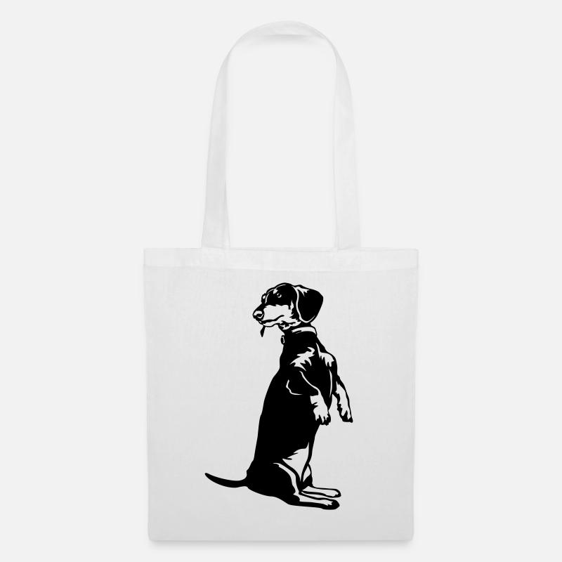Teckel - Sac en tissu - blanc