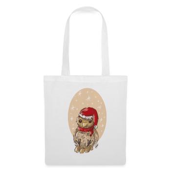 Christmas bird sparrow - Tote Bag - white - Front