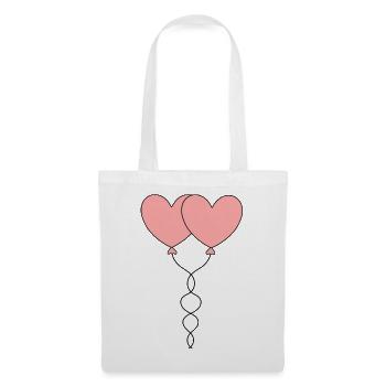 pink heart heart pink red gift valentine's day - Tote Bag - white - Front