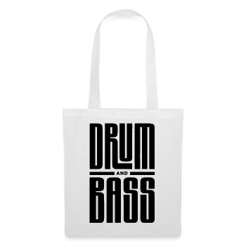 Drum and Bass Fette Typografie - Stoffbeutel - Weiß - Vorne
