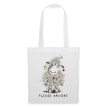 Fleece Navidad Weihnachtsschaf Cartoon Schaf - Stoffbeutel - Weiß - Vorne