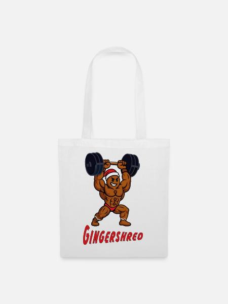 Gingershred Bodybuilding - Stoffbeutel - Weiß