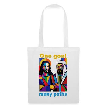 One Goal Many Paths Pop Art Duo - Stoffbeutel - Weiß - Vorne