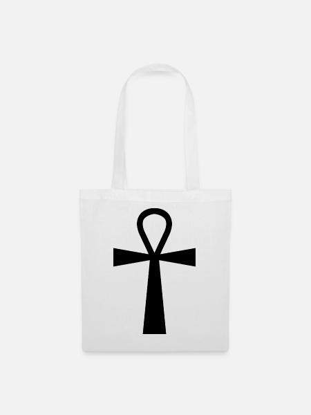 Ägyptisches Ankh-Kreuz - Stoffbeutel - Weiß