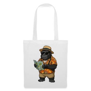 Voyageur Gorille en chemise hawaïenne - Sac en tissu - blanc - Devant