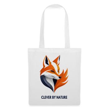 Clever by Nature – Fuchs - Stoffbeutel - Weiß - Vorne