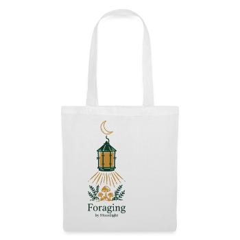 Pilze Sammeln Mondlicht Cottagecore Wald T-Shirt - Stoffbeutel - Weiß - Vorne