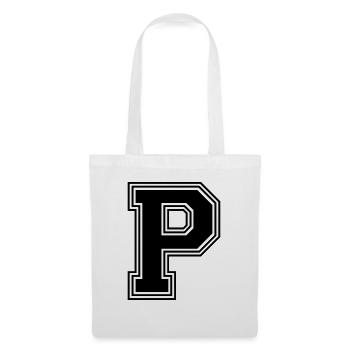 P_letter_P_(w31) - Tote Bag - white - Front