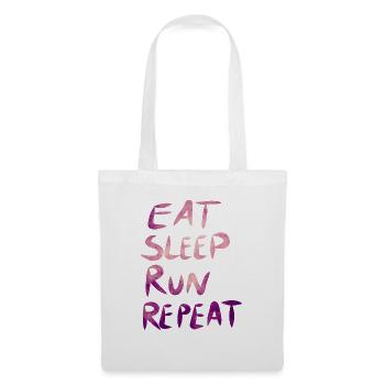 Manger Dormir RUN Répéter - Sac en tissu - blanc - Devant