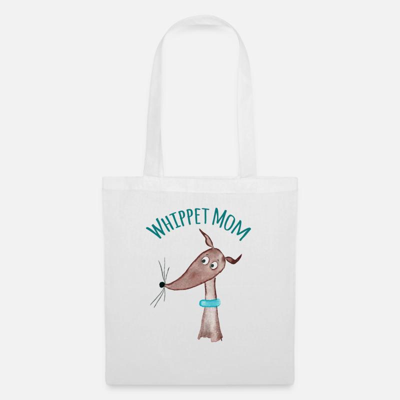 Whippet Mom - brauner Whippet - Stoffbeutel - Weiß