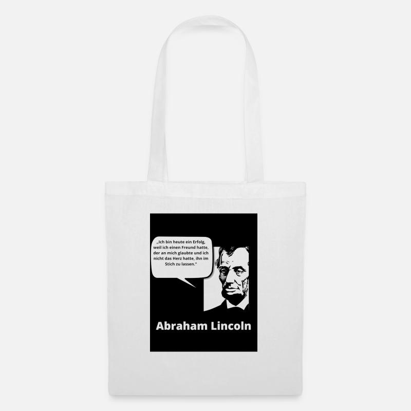 Abraham Lincoln - Stoffbeutel - Weiß