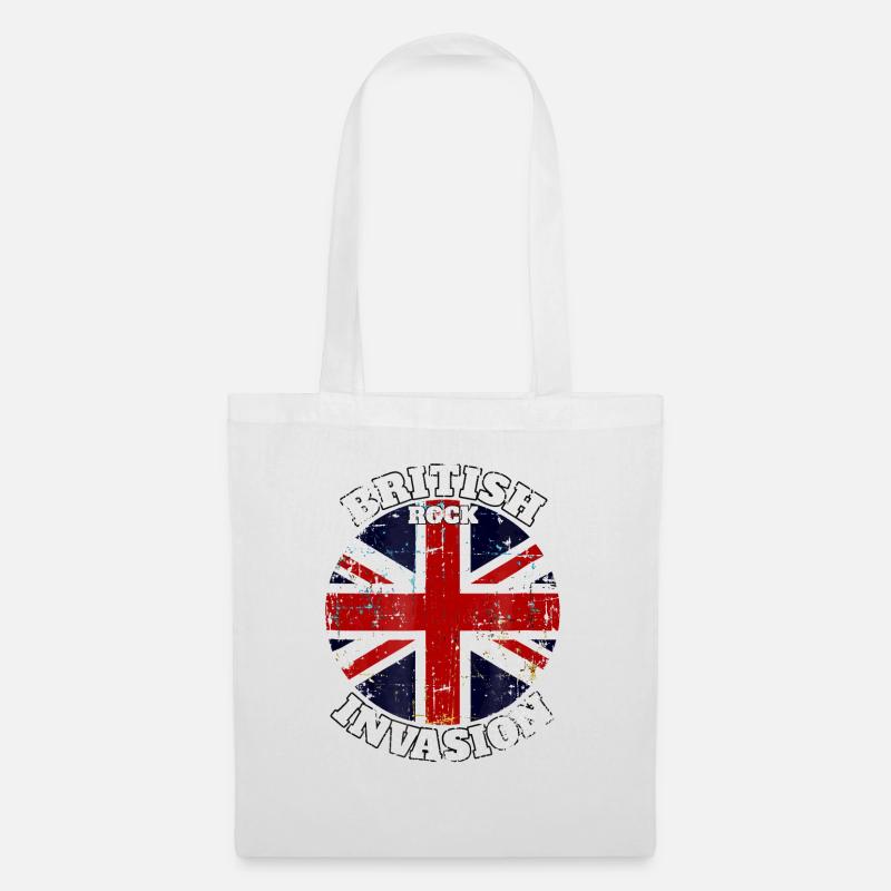 BritishRock Invasion - Stoffbeutel - Weiß